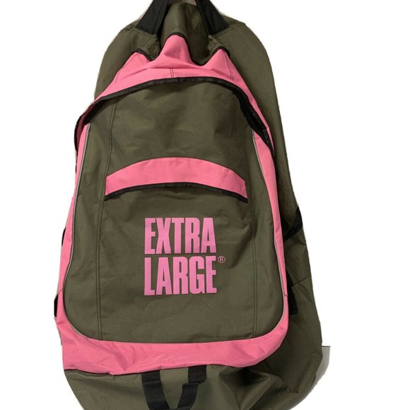 large pink backpack